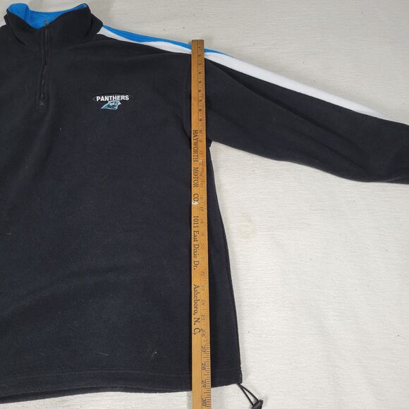 Carolina Panthers Jacket Size 2XL NFL Football 1/4 Zip Gray Sweater Pullover - Picture 14 of 16